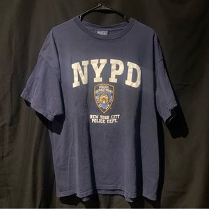 NYPD Navy Blue Mens T Shirt S/S New York City Police Official Sz XL 23x28